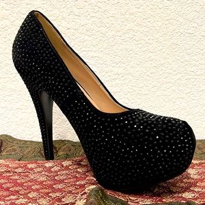 Delicacy Black Studded Stiletto Size 9 Perfect Condition Never Worn SEXY!!